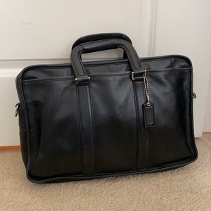 Coach Black Leather Briefcase